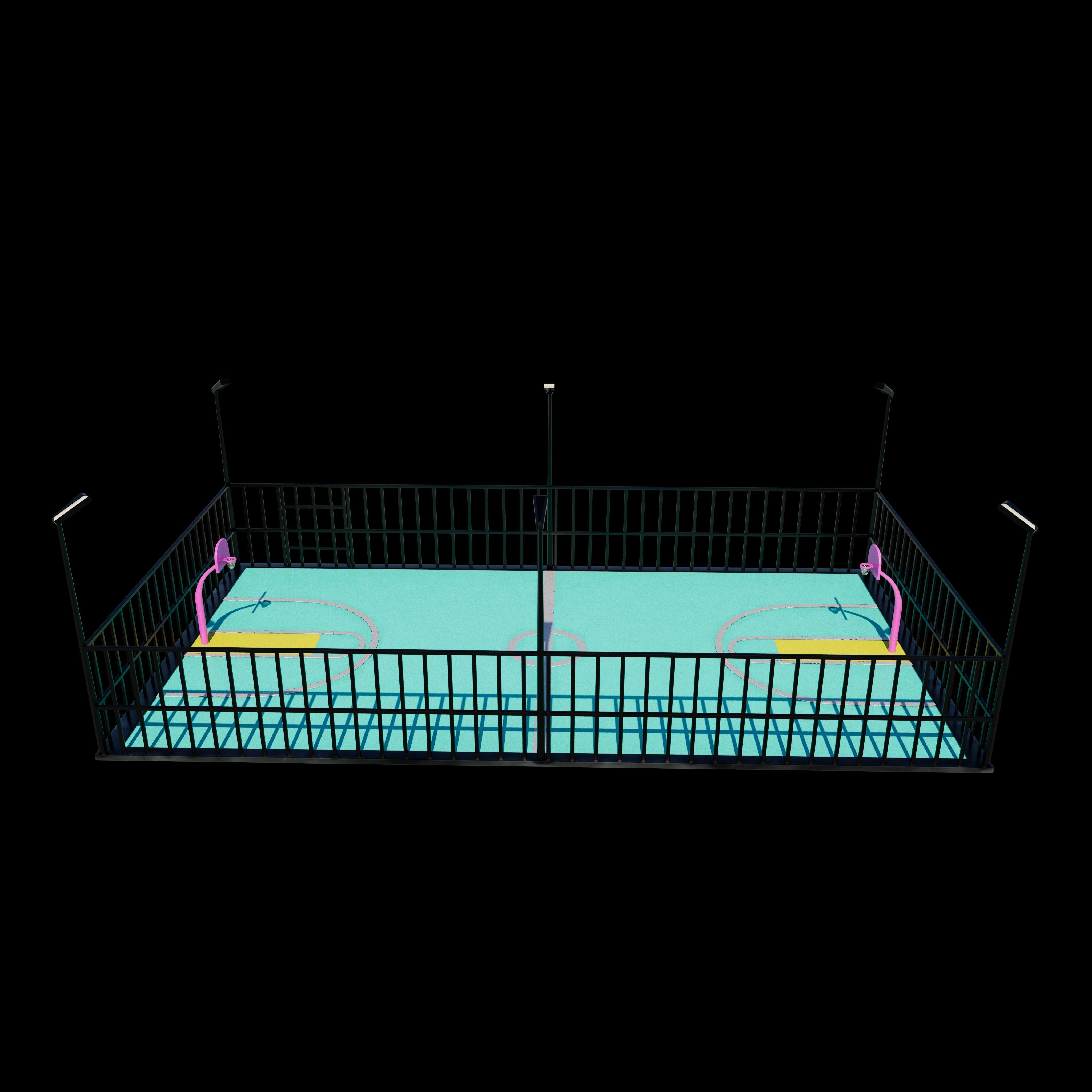 basketball court  3D model_8