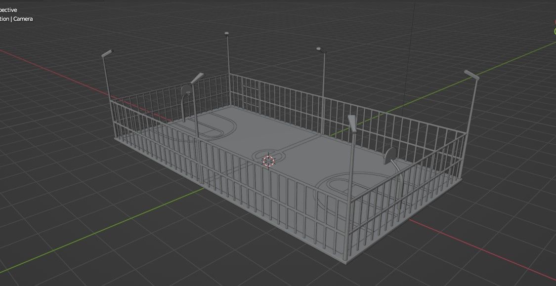 basketball court  3D model_15
