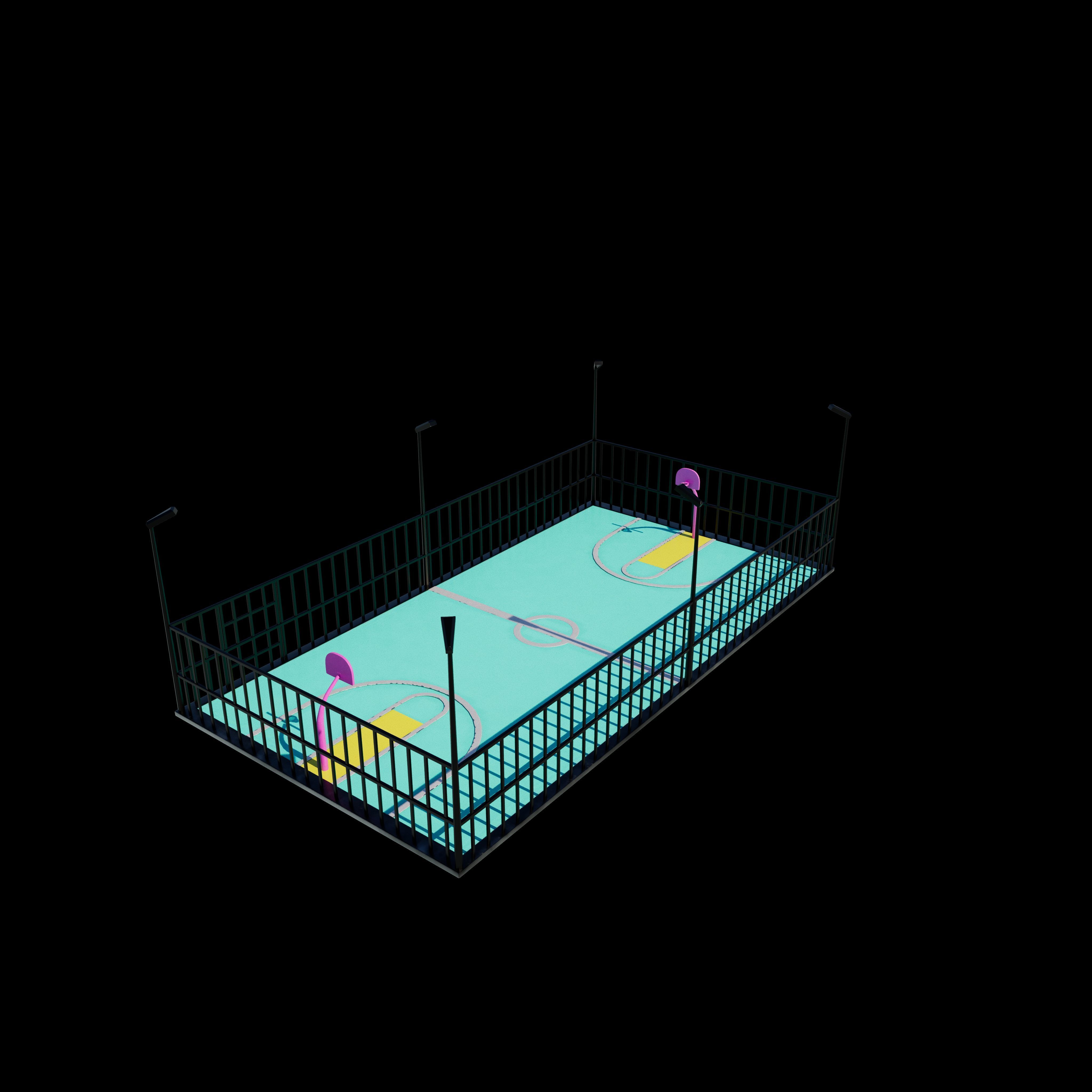 basketball court  3D model_7