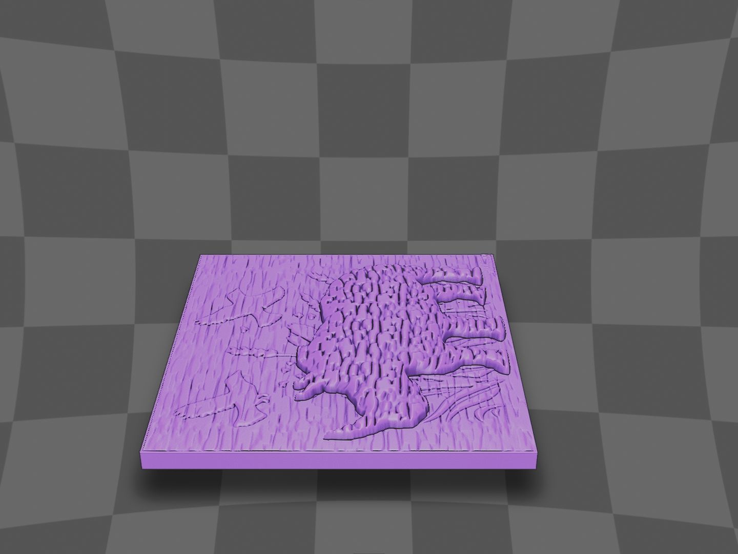 Rhinoceros in lake for CNC and 3D printing 3D print model_4