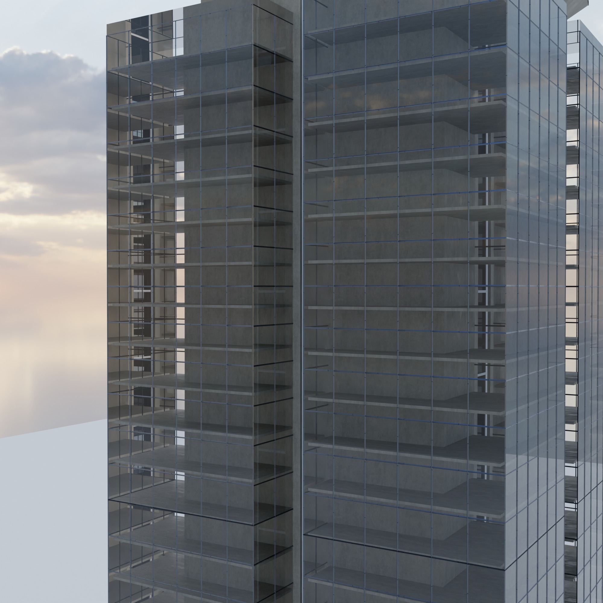 Future building Tower City 2 3D model_5