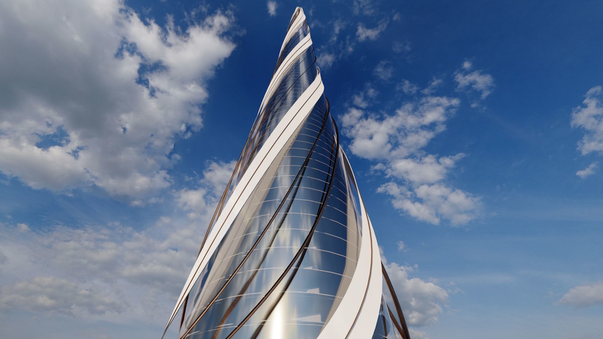 Future building Tower City 2 3D model_1