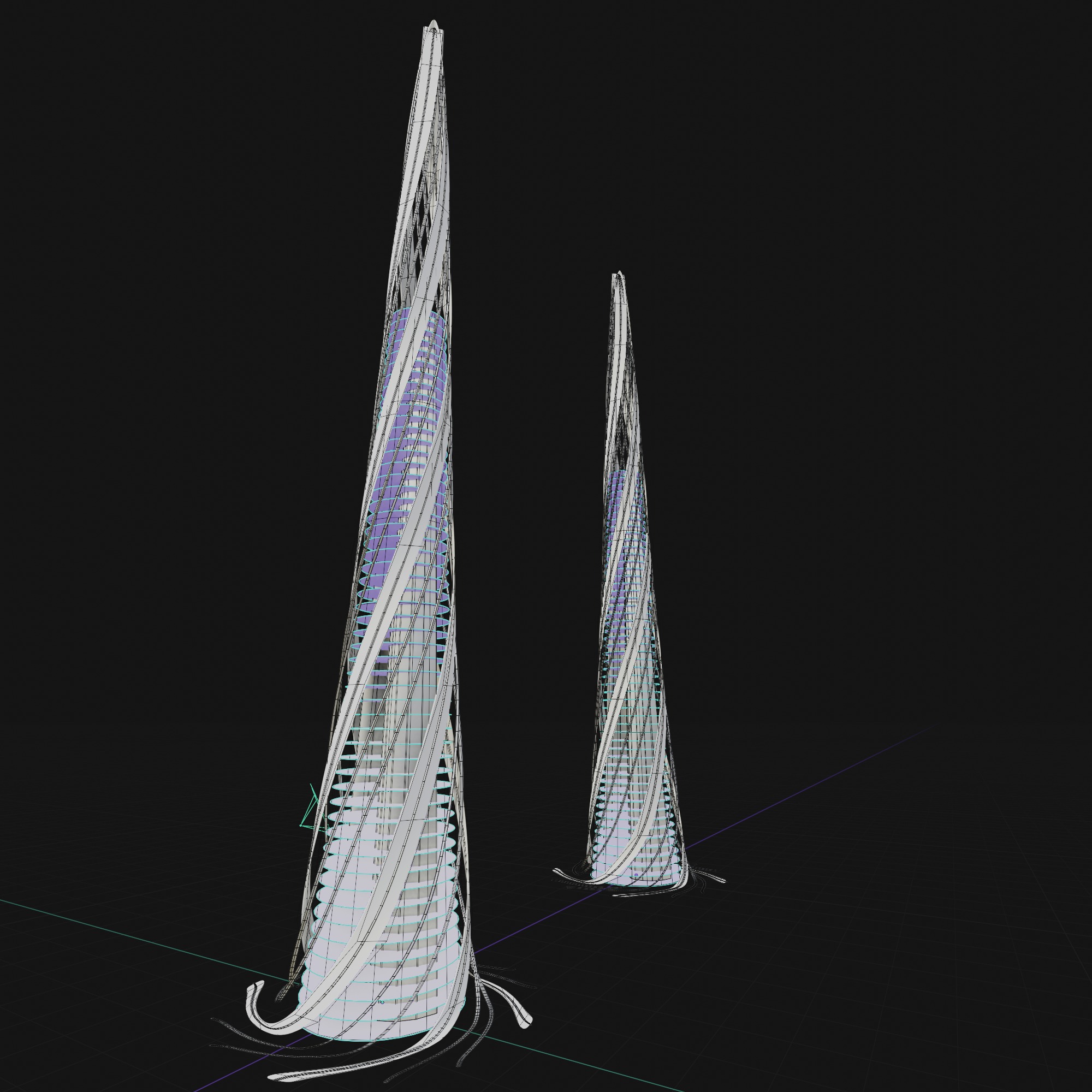 Future building Tower City 2 3D model_9