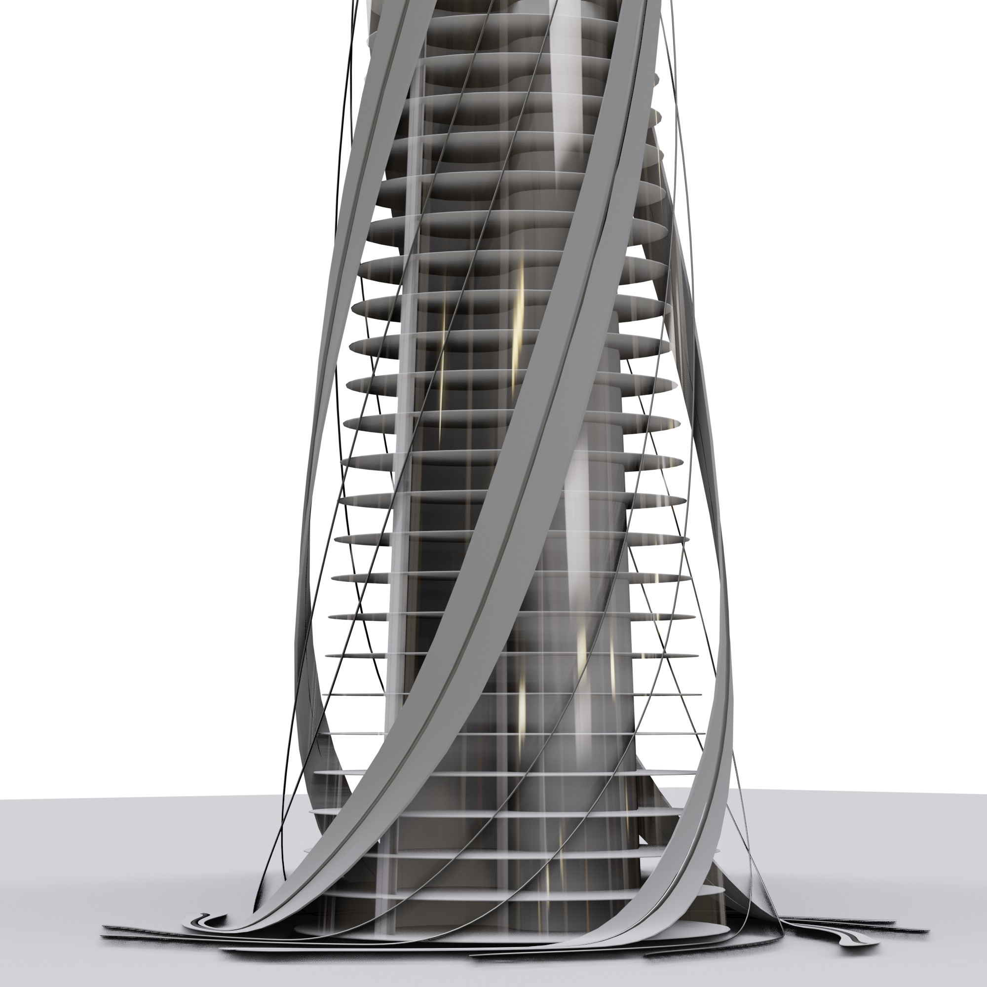 Future building Tower City 2 3D model_7