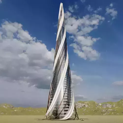 Future building Tower City 2 3D model Future building Tower City 2 3D model