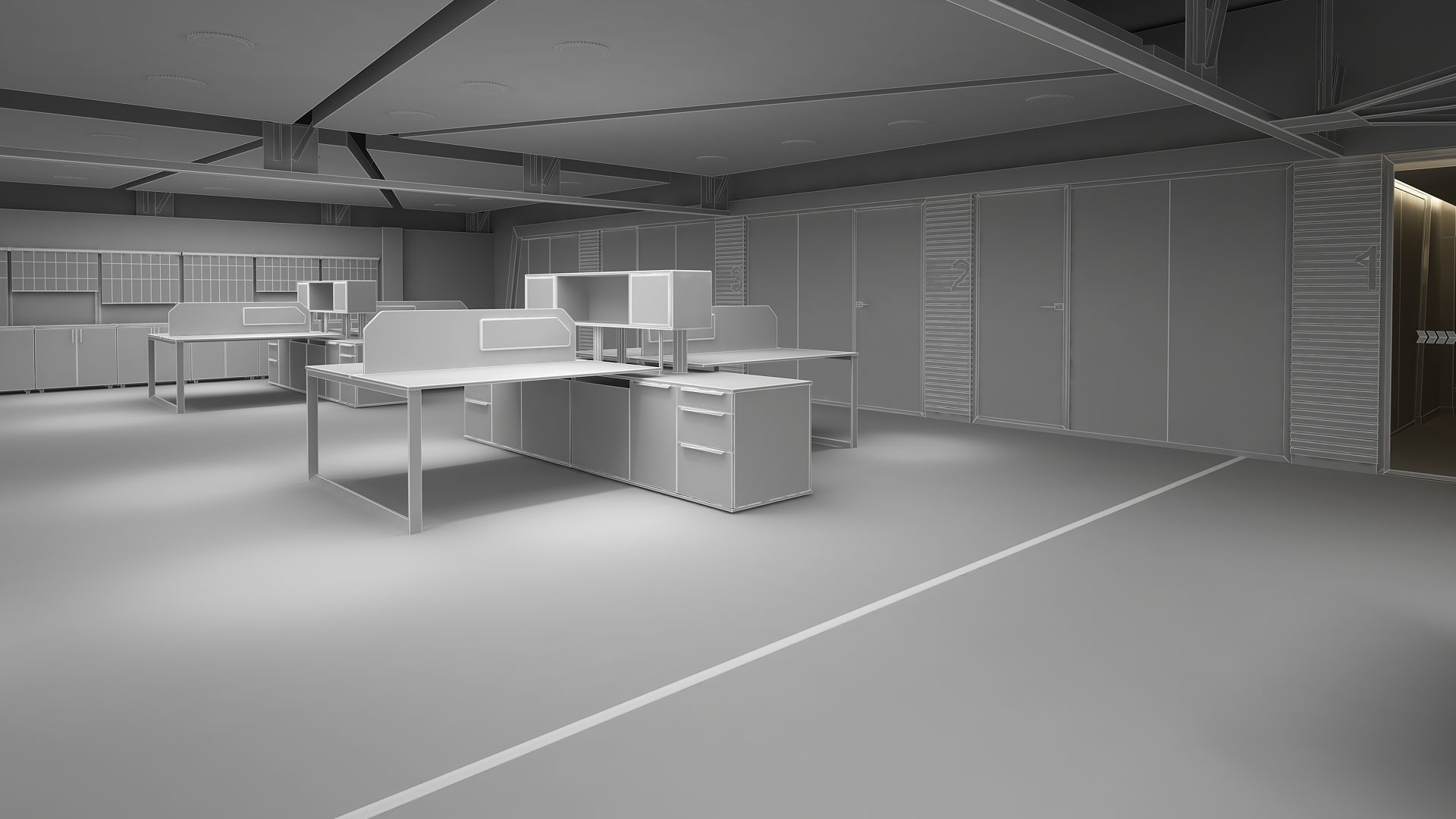 Office Interior 3D model_9