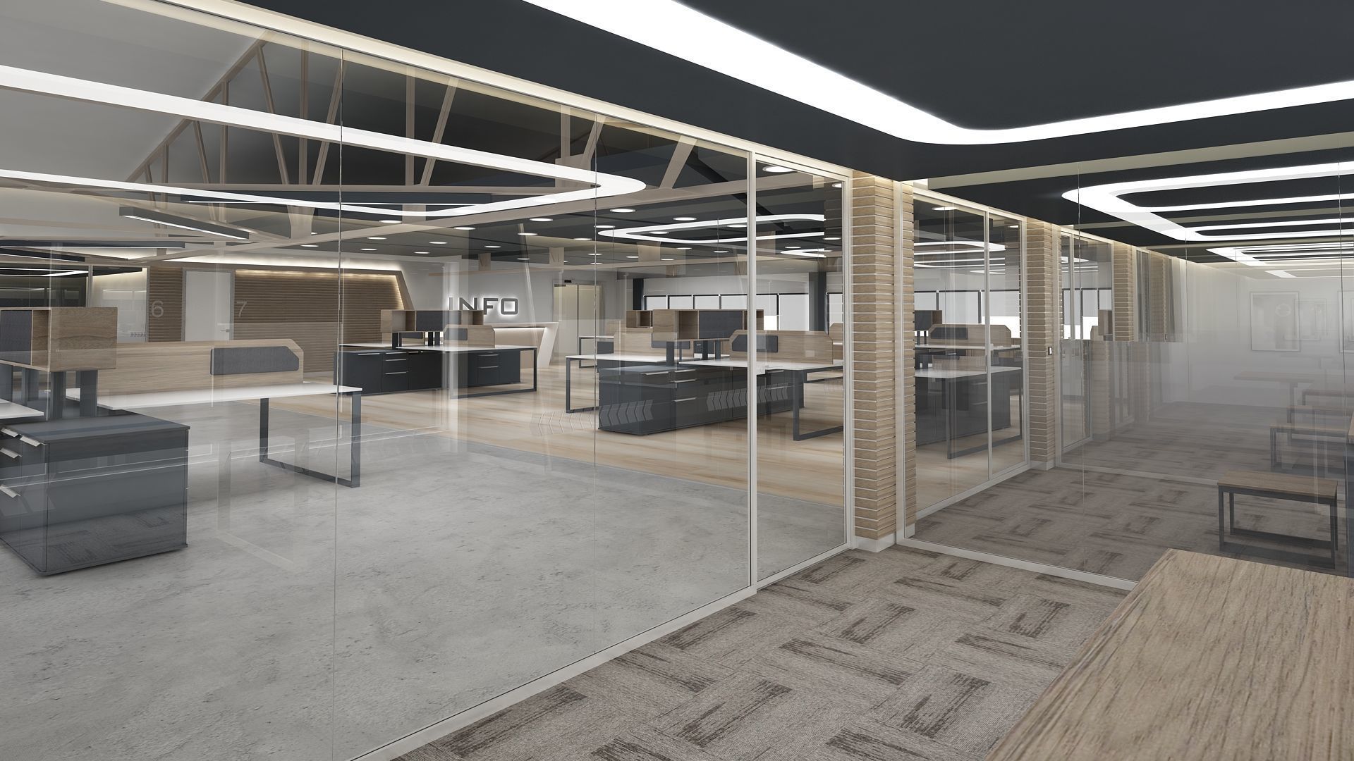 Office Interior 3D model_1