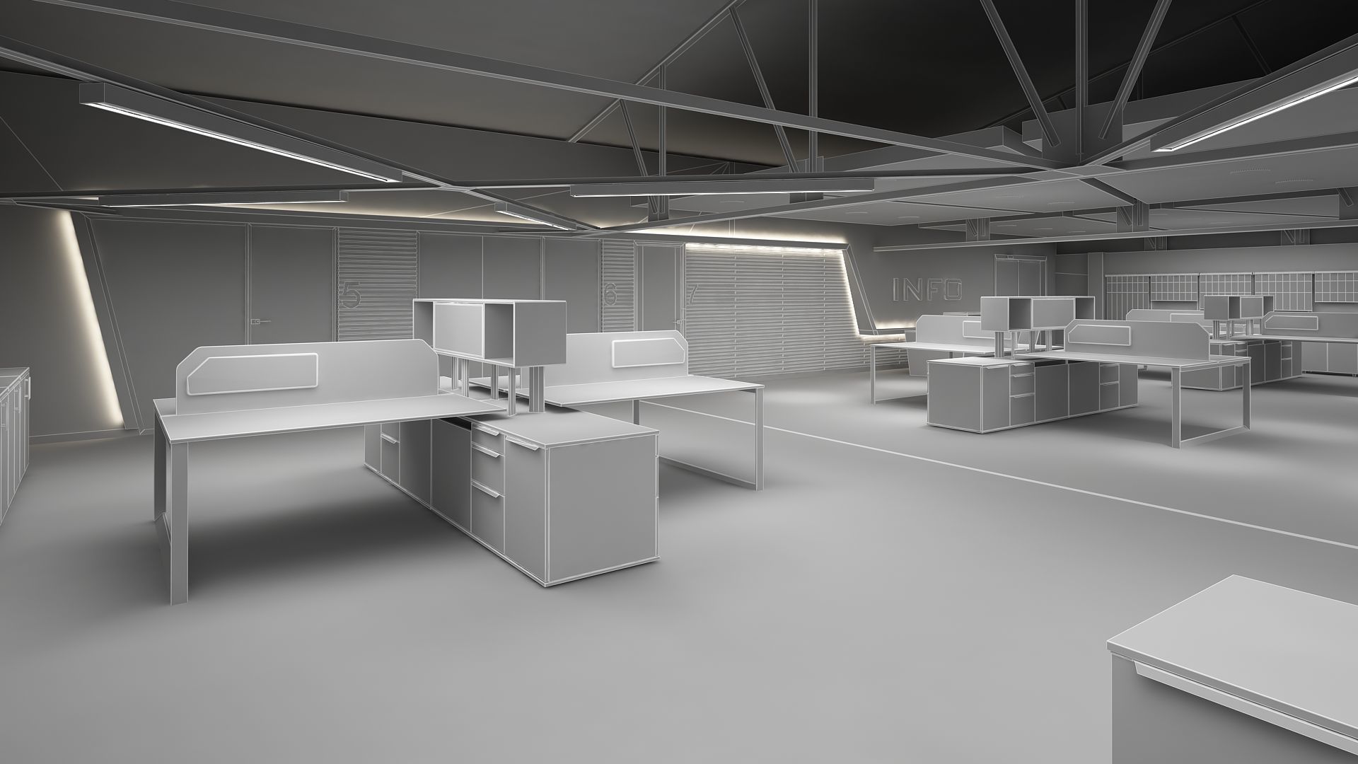 Office Interior 3D model_8