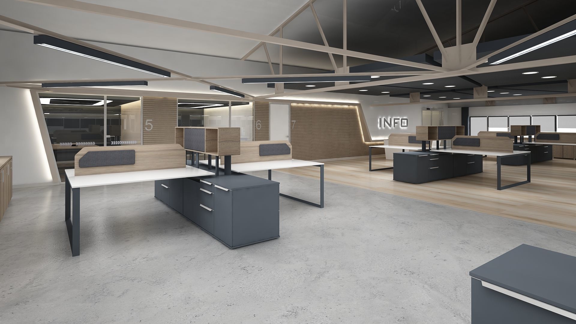 Office Interior 3D model_2