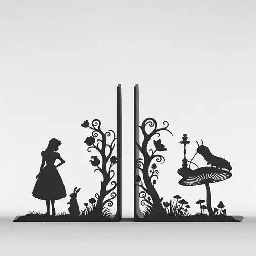 Alice Bookends 3D print model