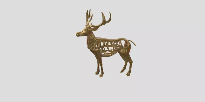 Golden Deer by Tripo AI Free 3D model