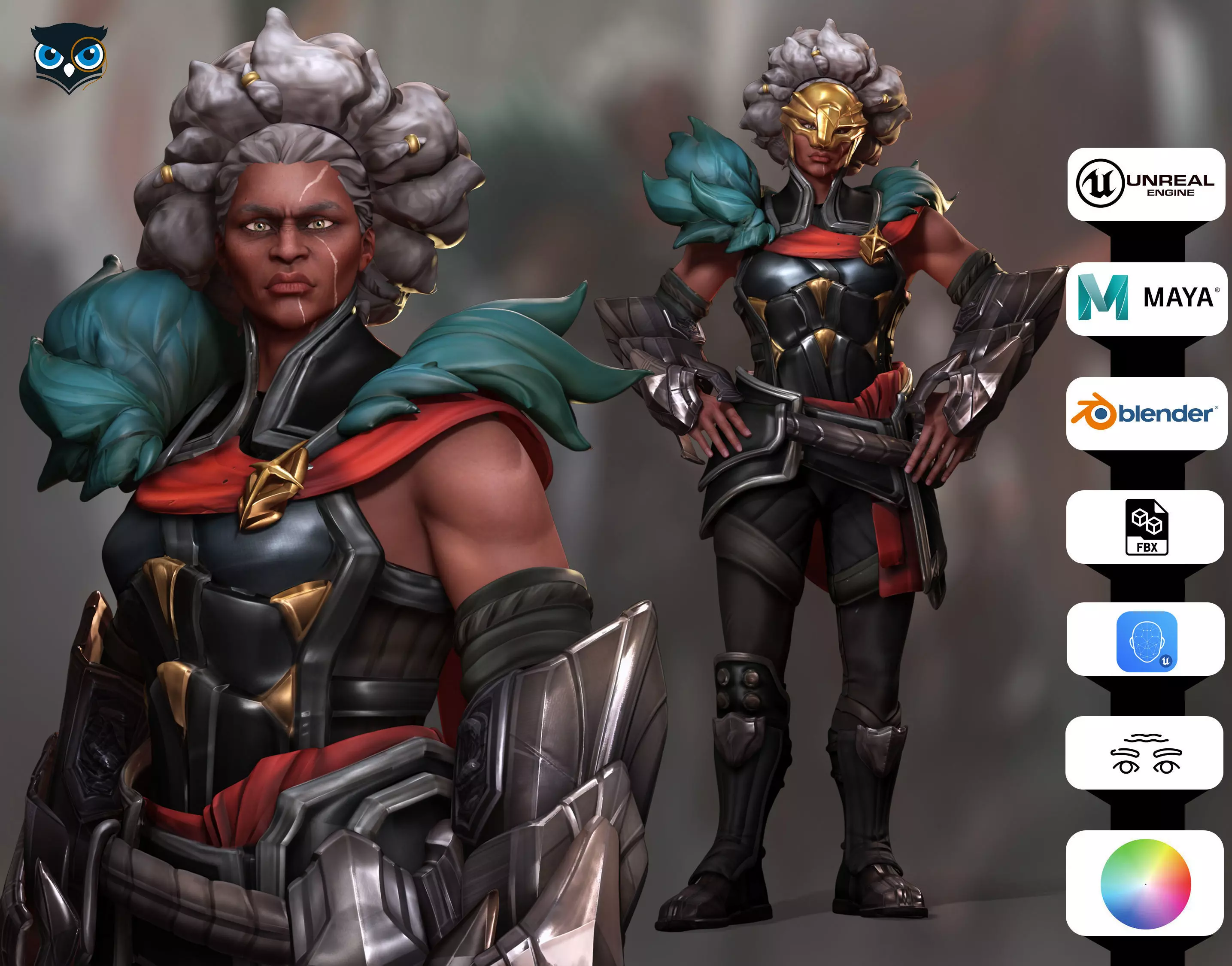 Ambessa League of Legends Low-poly 3D model_0