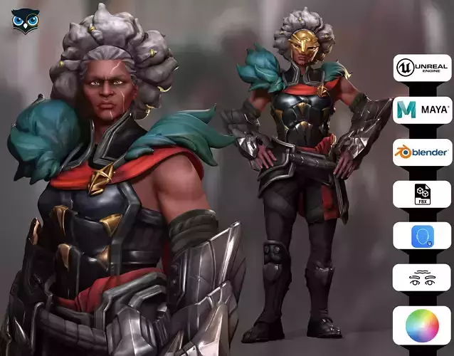 Ambessa League of Legends Low-poly 3D model Ambessa League of Legends Low-poly 3D model