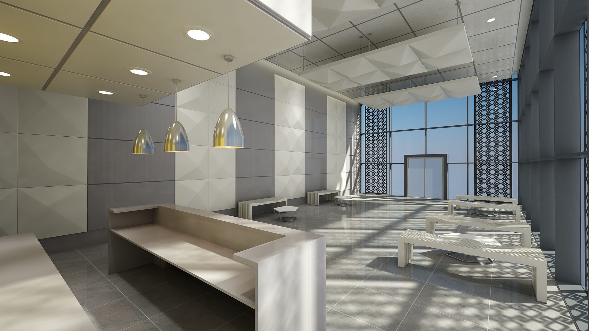 Lobby Interior 3D model_2