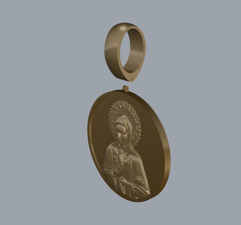 Pendant P 199 St Matrona 3D print model_17