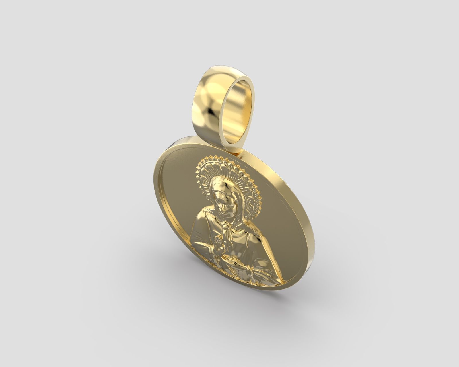Pendant P 199 St Matrona 3D print model_4