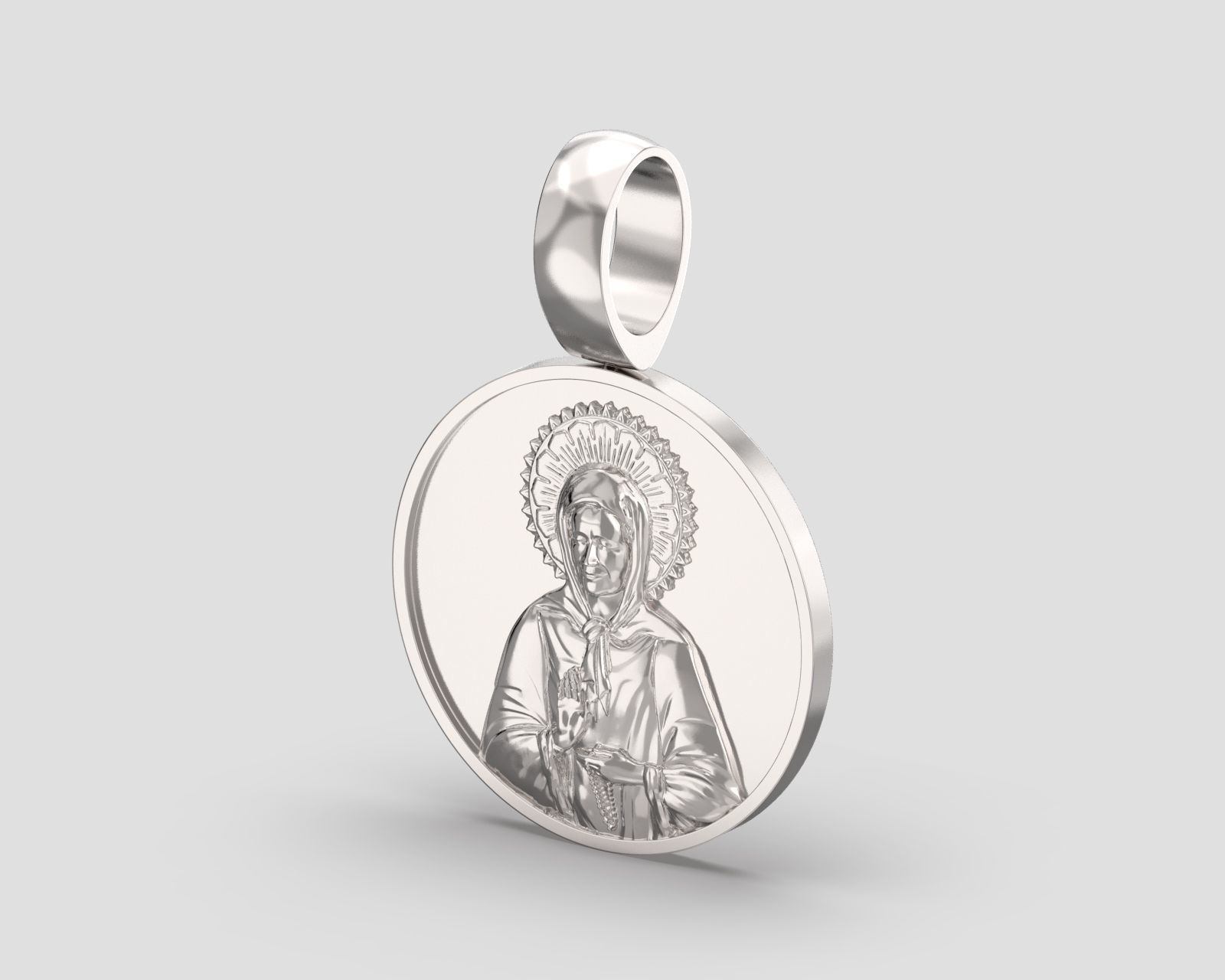 Pendant P 199 St Matrona 3D print model_5