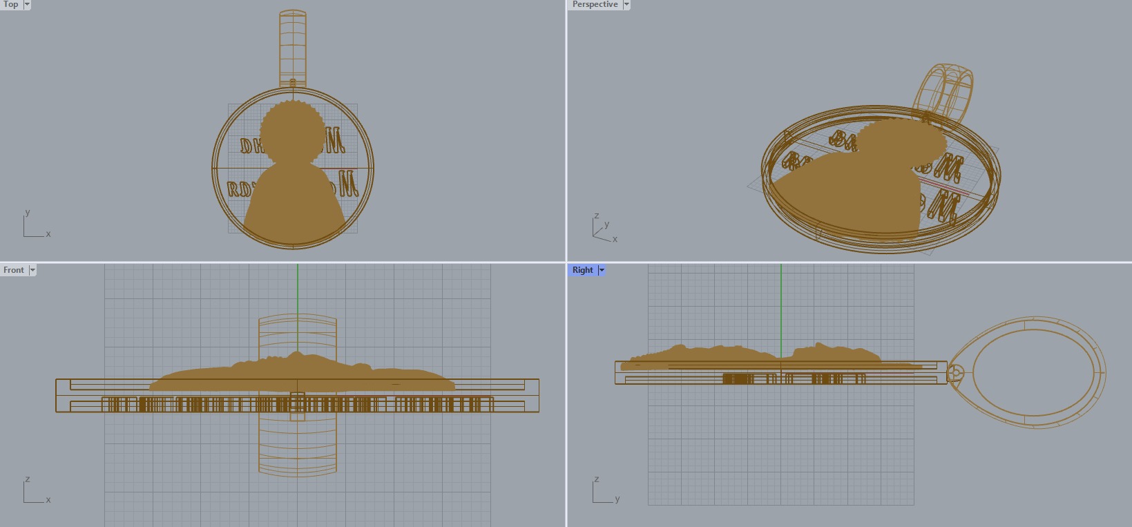Pendant P 199 St Matrona 3D print model_16