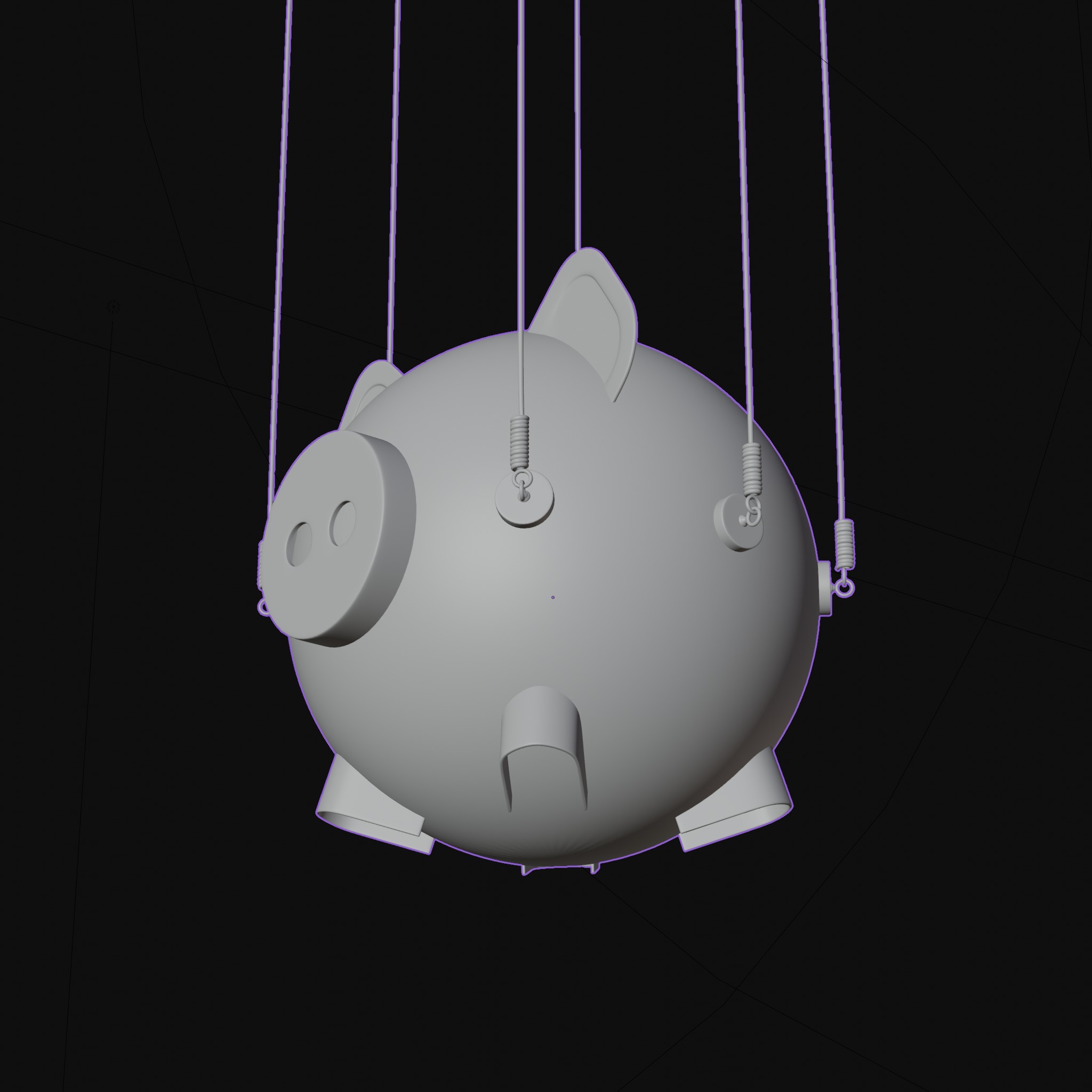 Squid Game Piggy Bank 3D model_8