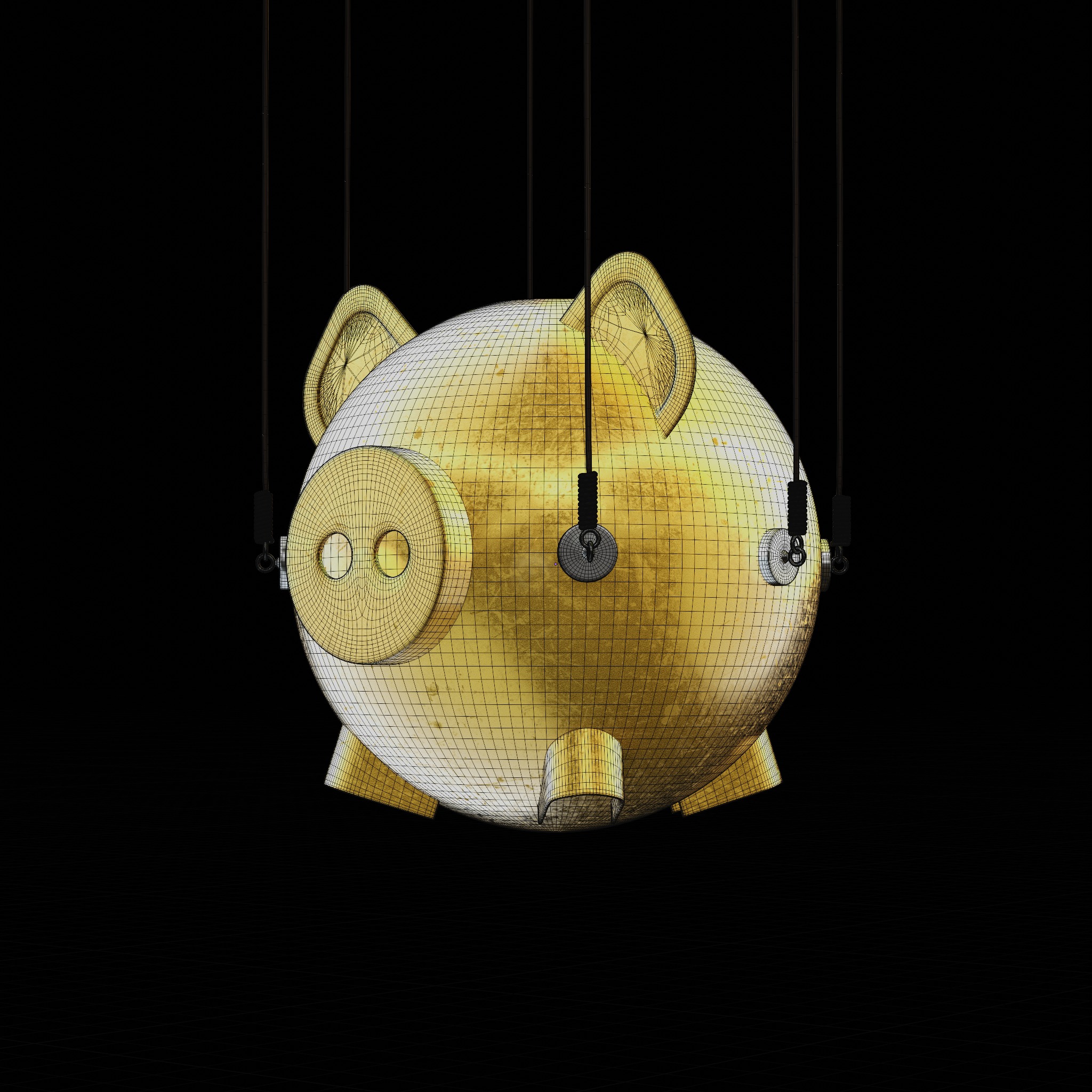 Squid Game Piggy Bank 3D model_4