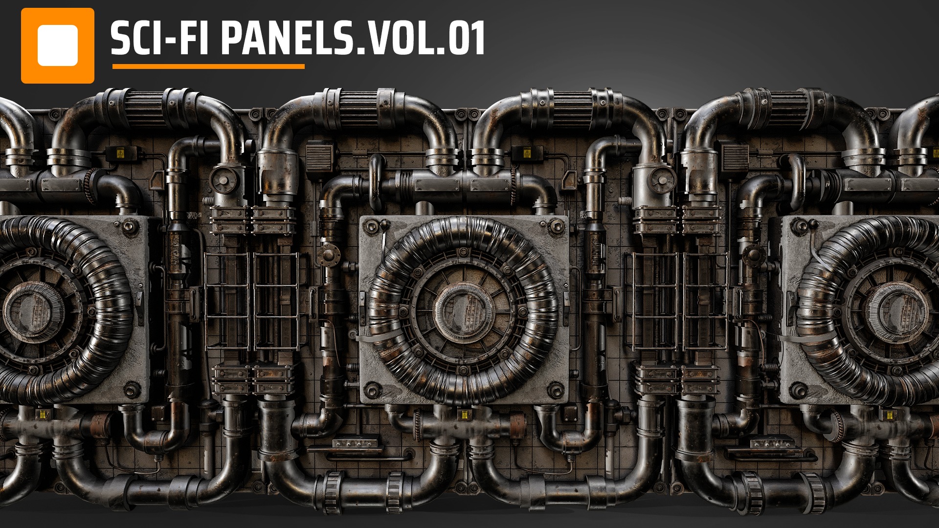 sci-fi panels vol 01 Low-poly 3D model_3