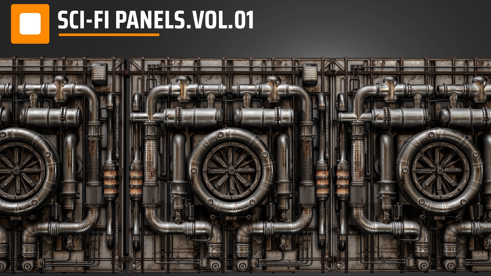 sci-fi panels vol 01 Low-poly 3D model_5