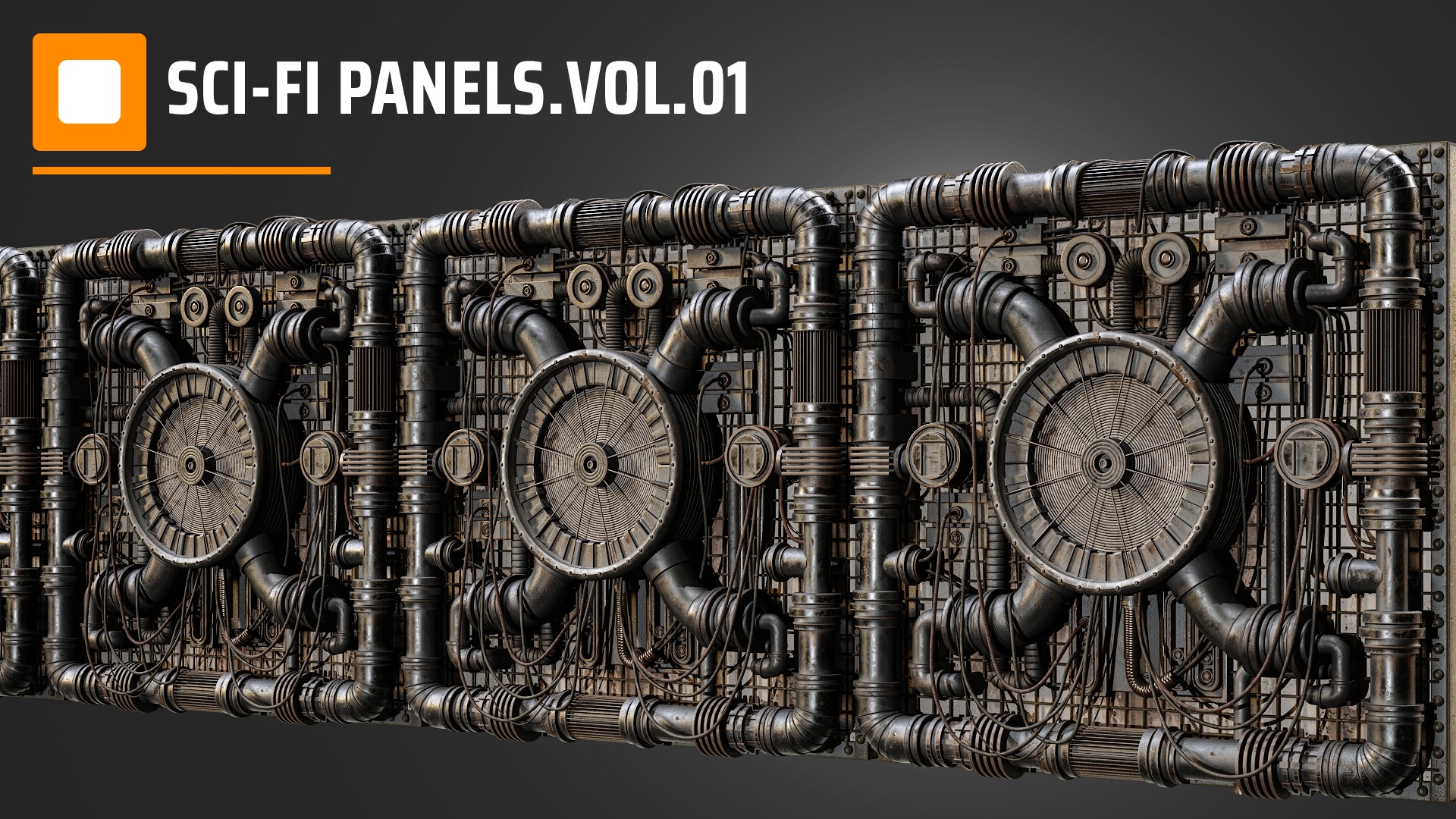 sci-fi panels vol 01 Low-poly 3D model_1