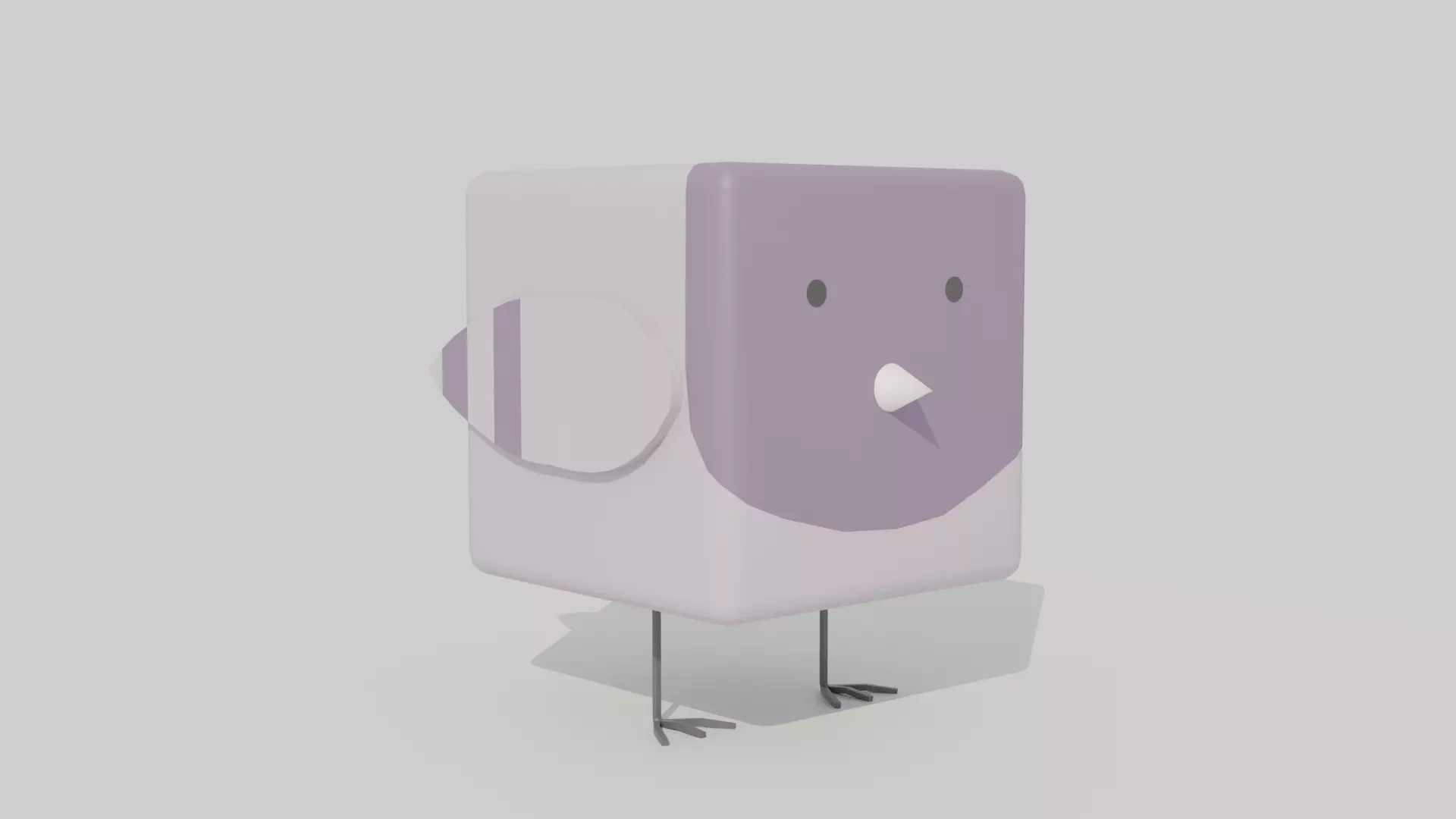Cubic pigeon Free low-poly 3D model