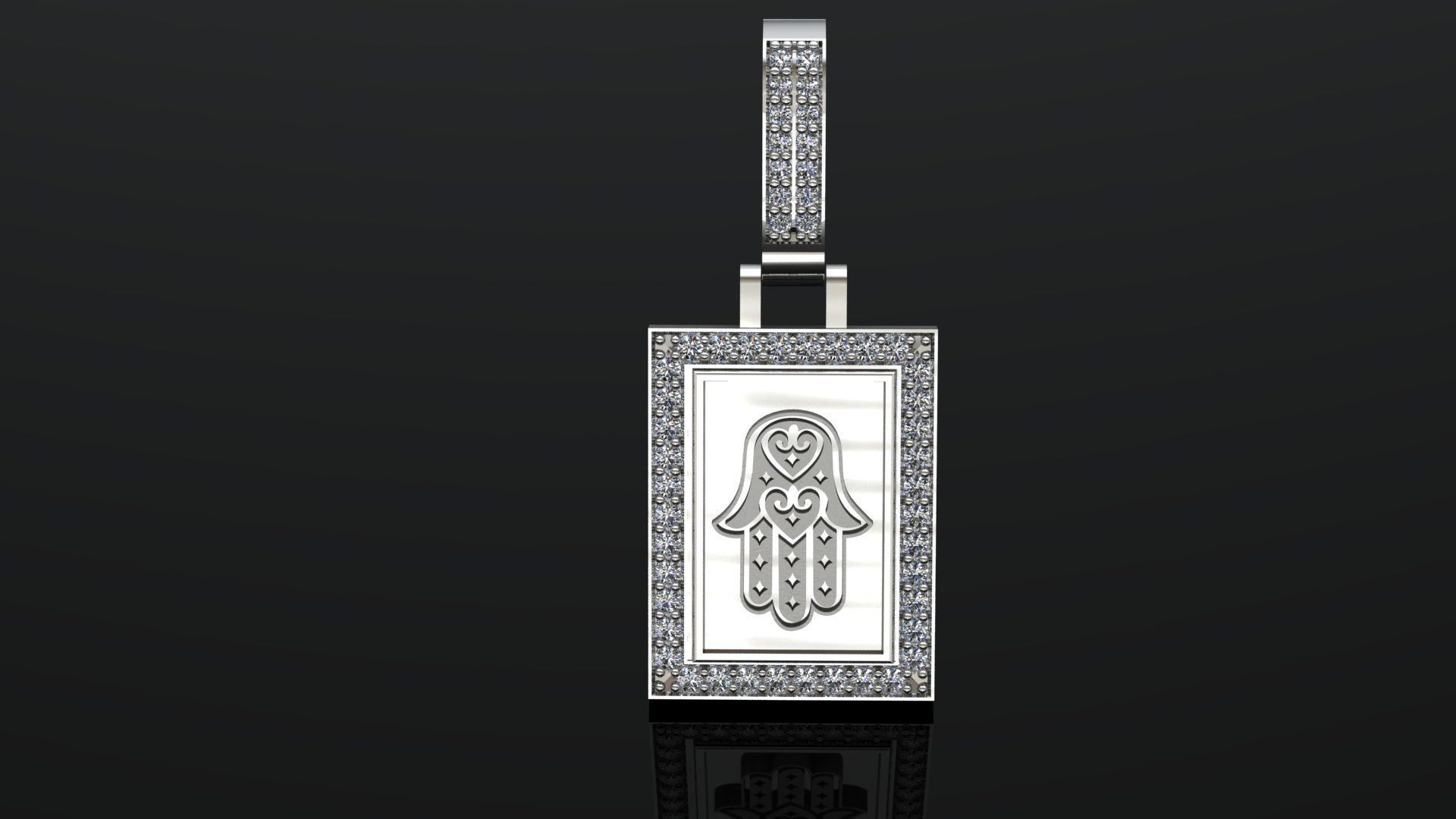 Hamsa Pendant 3D print model_5