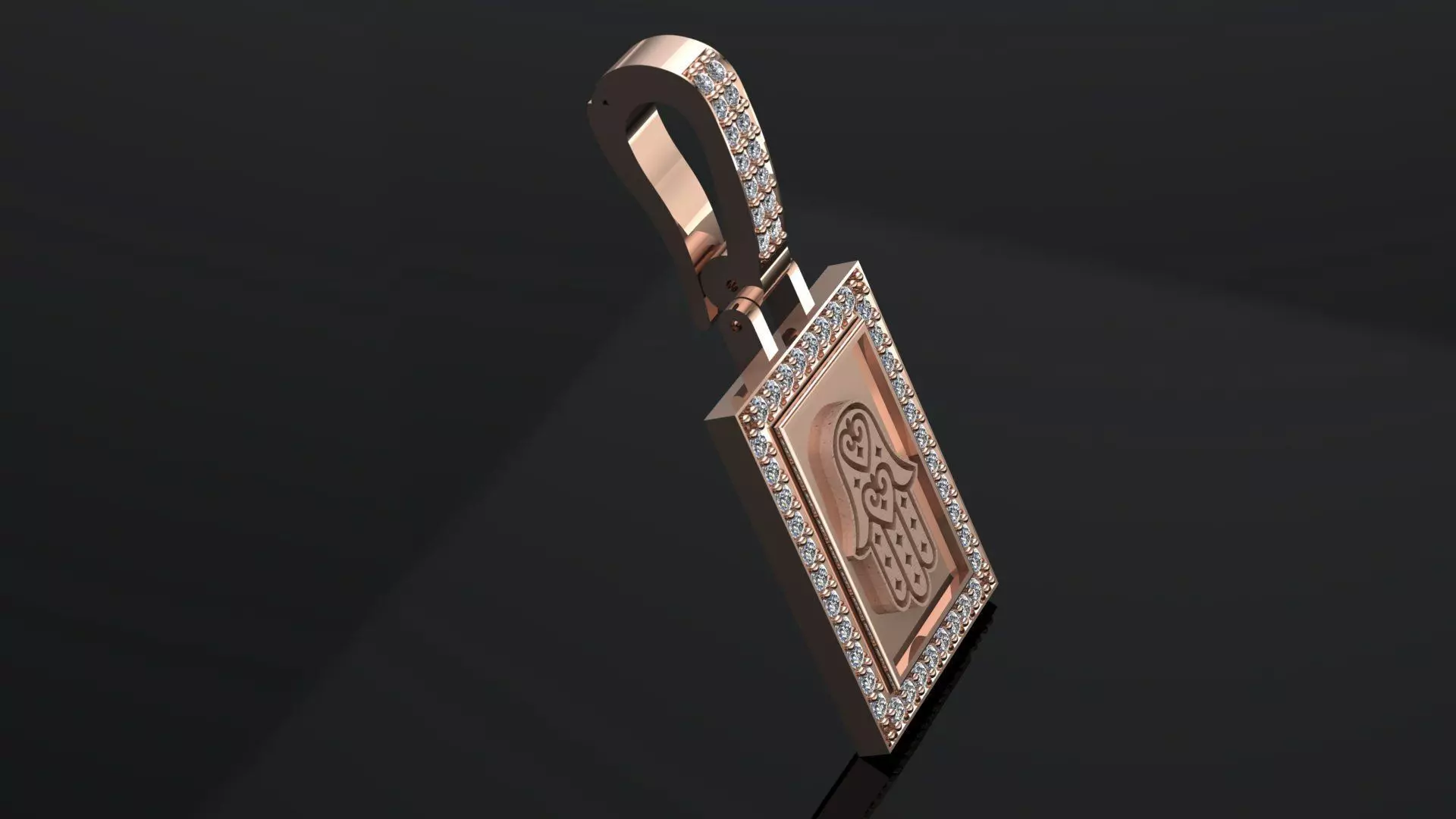 Hamsa Pendant 3D print model_0