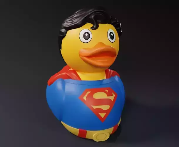 Cute Superman Rubber Duck 3D print model
