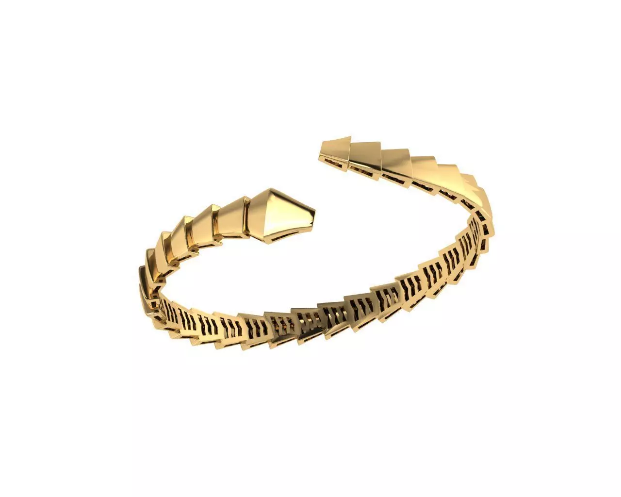 Snake Bracelet 3D print model_0