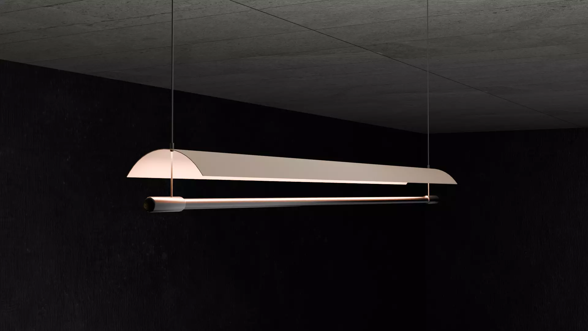 Minimalist Industrial Ceiling Lamp Low-poly 3D model