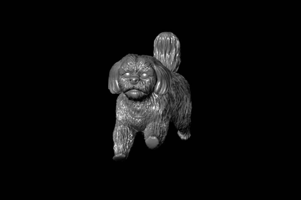 3D Dog Running Pose Printable Model 3D print model_2