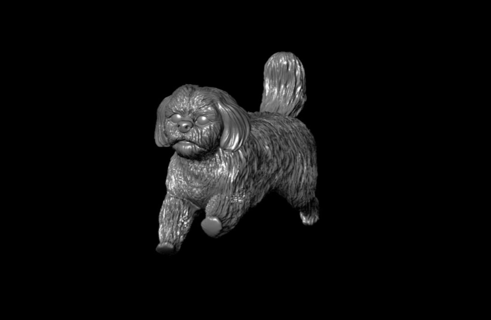 3D Dog Running Pose Printable Model 3D print model_1
