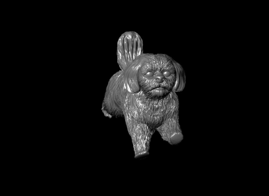 3D Dog Running Pose Printable Model 3D print model_4