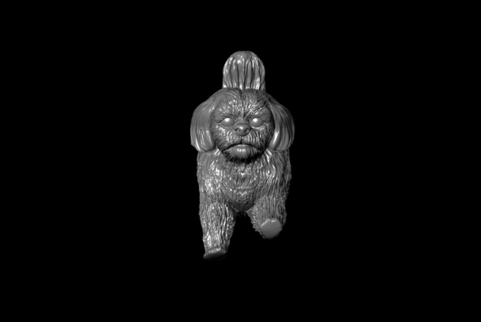 3D Dog Running Pose Printable Model 3D print model_3