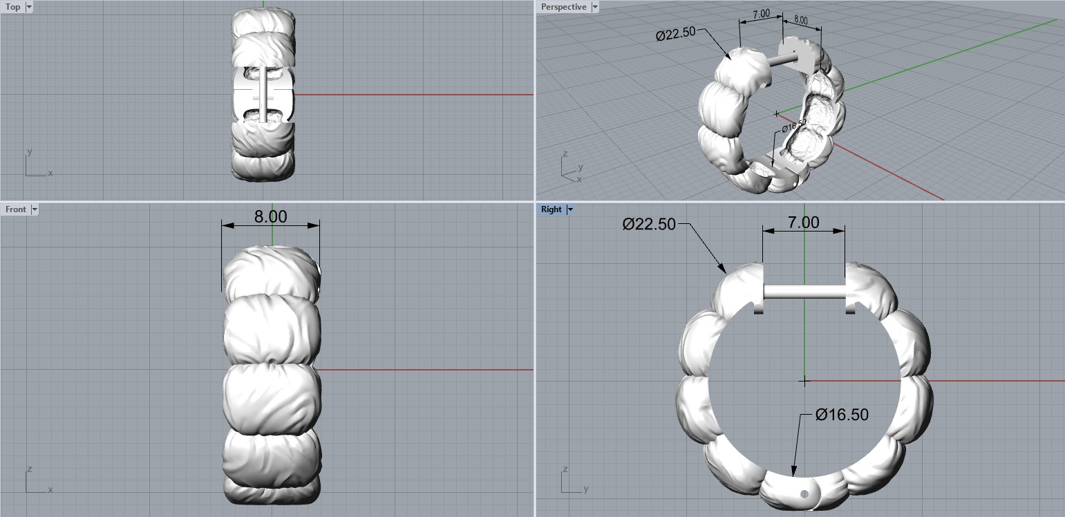 Fashion Down Jacket Earring E24 3D print model_2