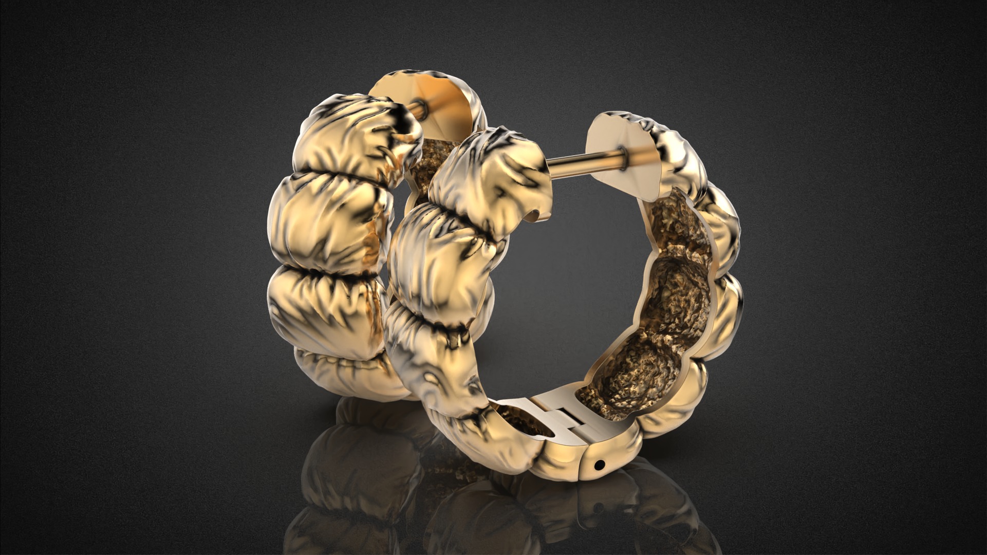 Fashion Down Jacket Earring E24 3D print model_9