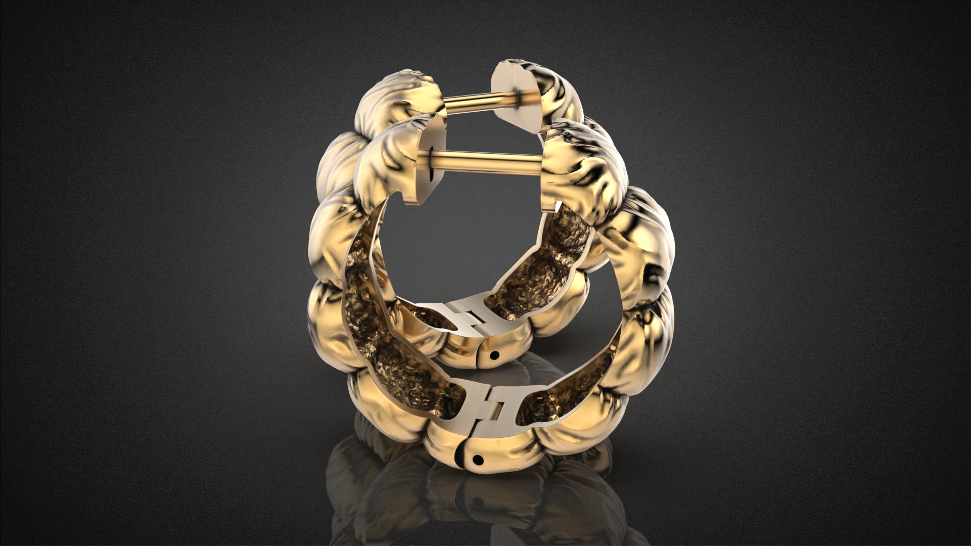 Fashion Down Jacket Earring E24 3D print model_10