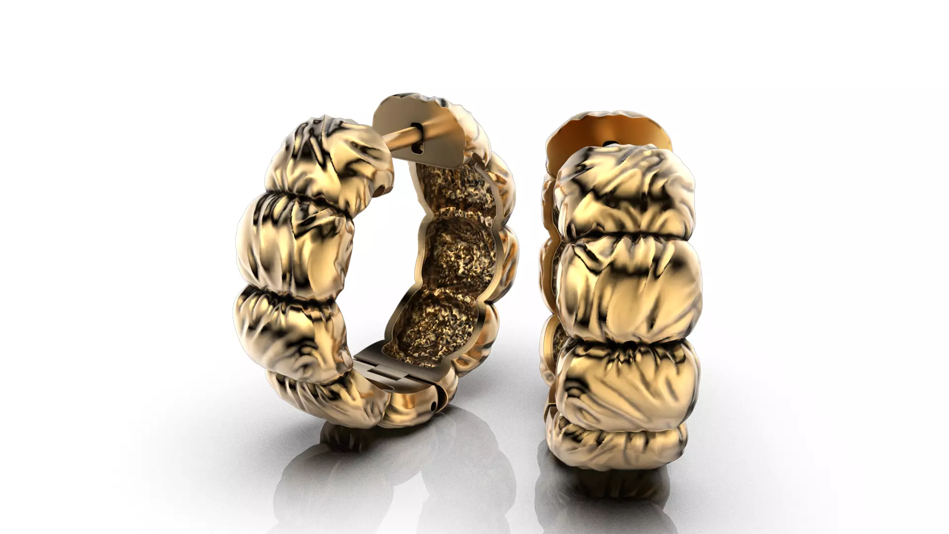 Fashion Down Jacket Earring E24 3D print model_0