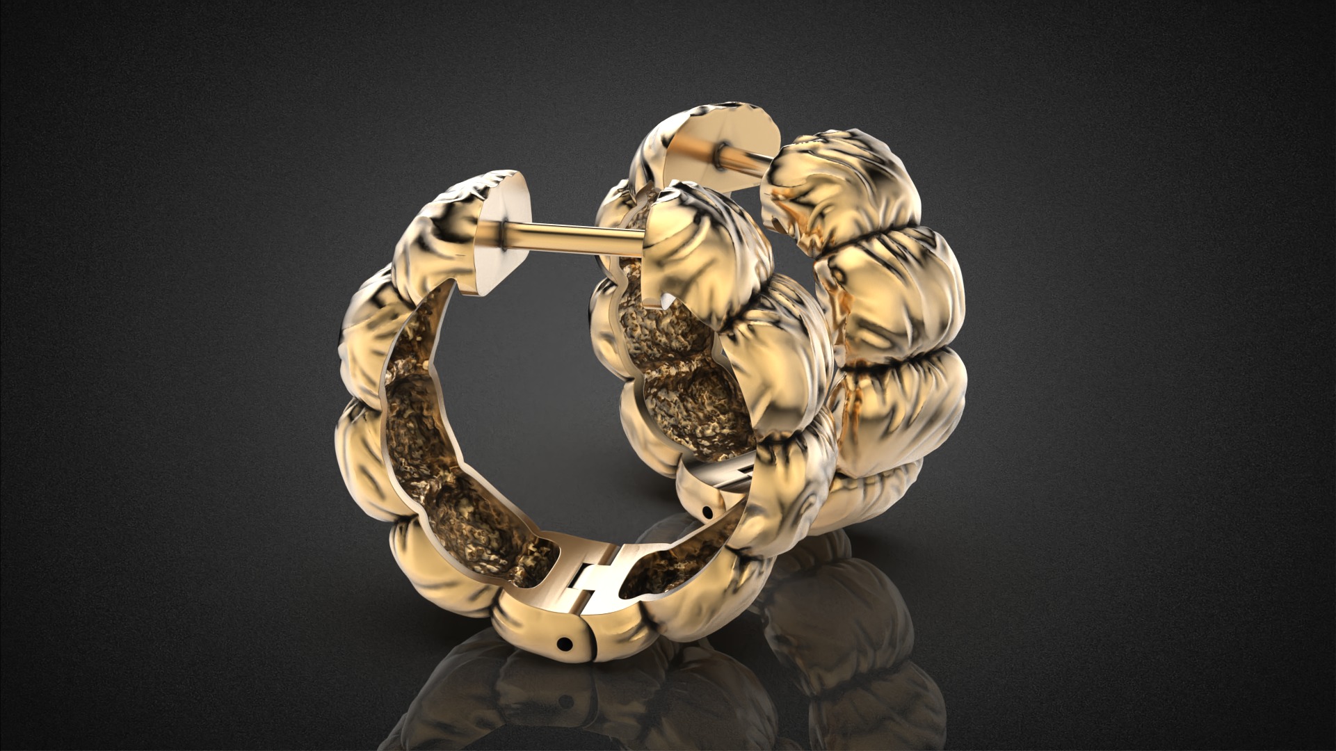 Fashion Down Jacket Earring E24 3D print model_7