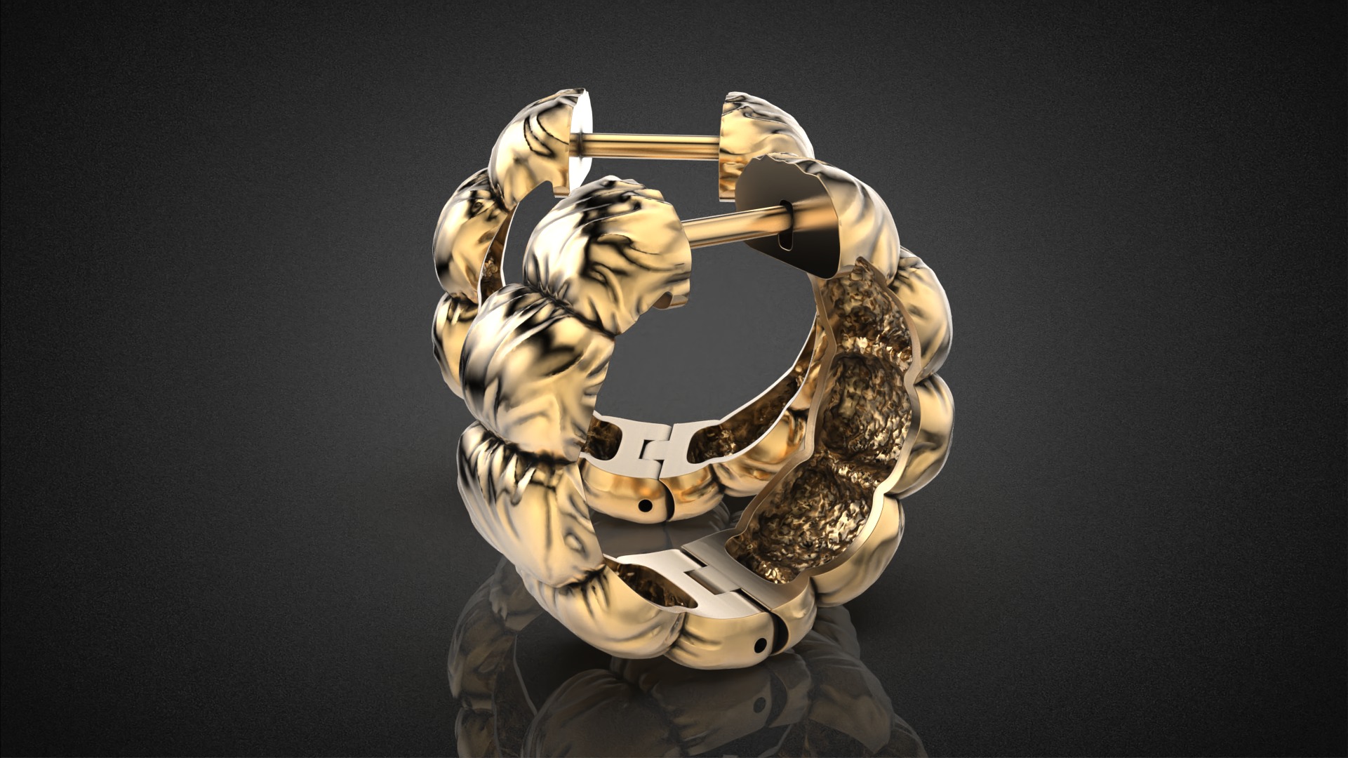 Fashion Down Jacket Earring E24 3D print model_6