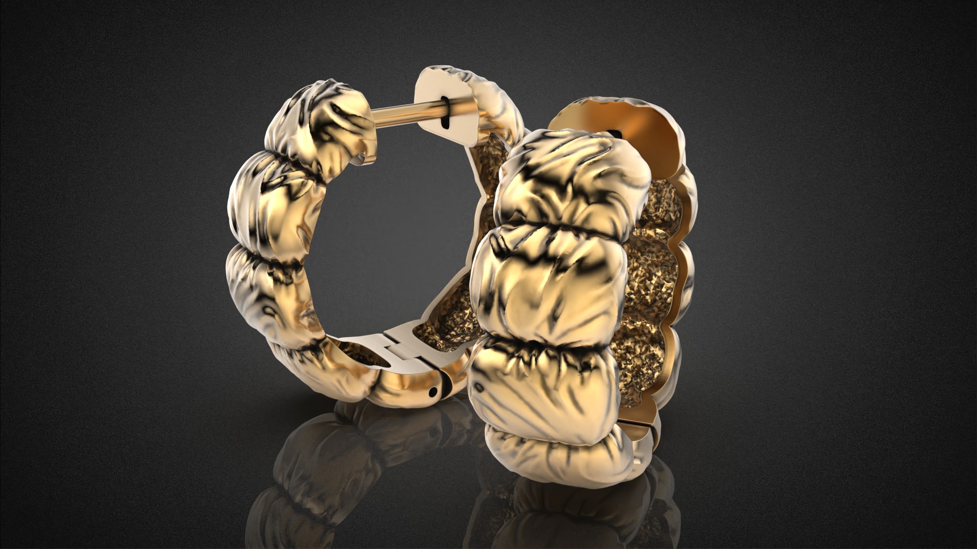 Fashion Down Jacket Earring E24 3D print model_5