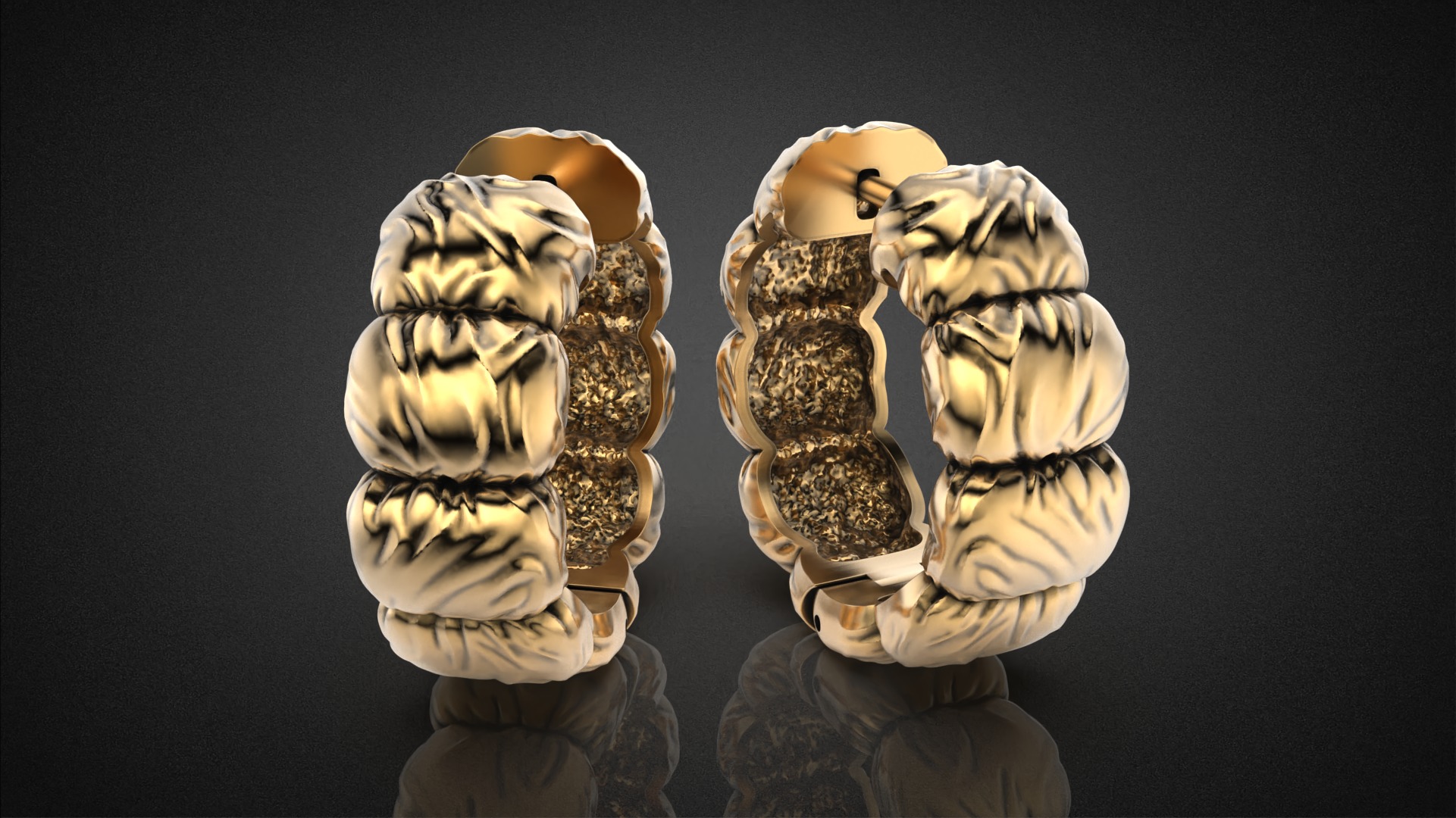 Fashion Down Jacket Earring E24 3D print model_12