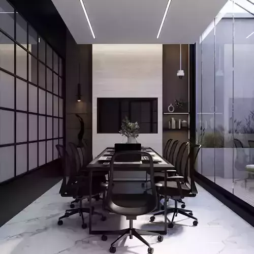 Meeting room with outfoor roof