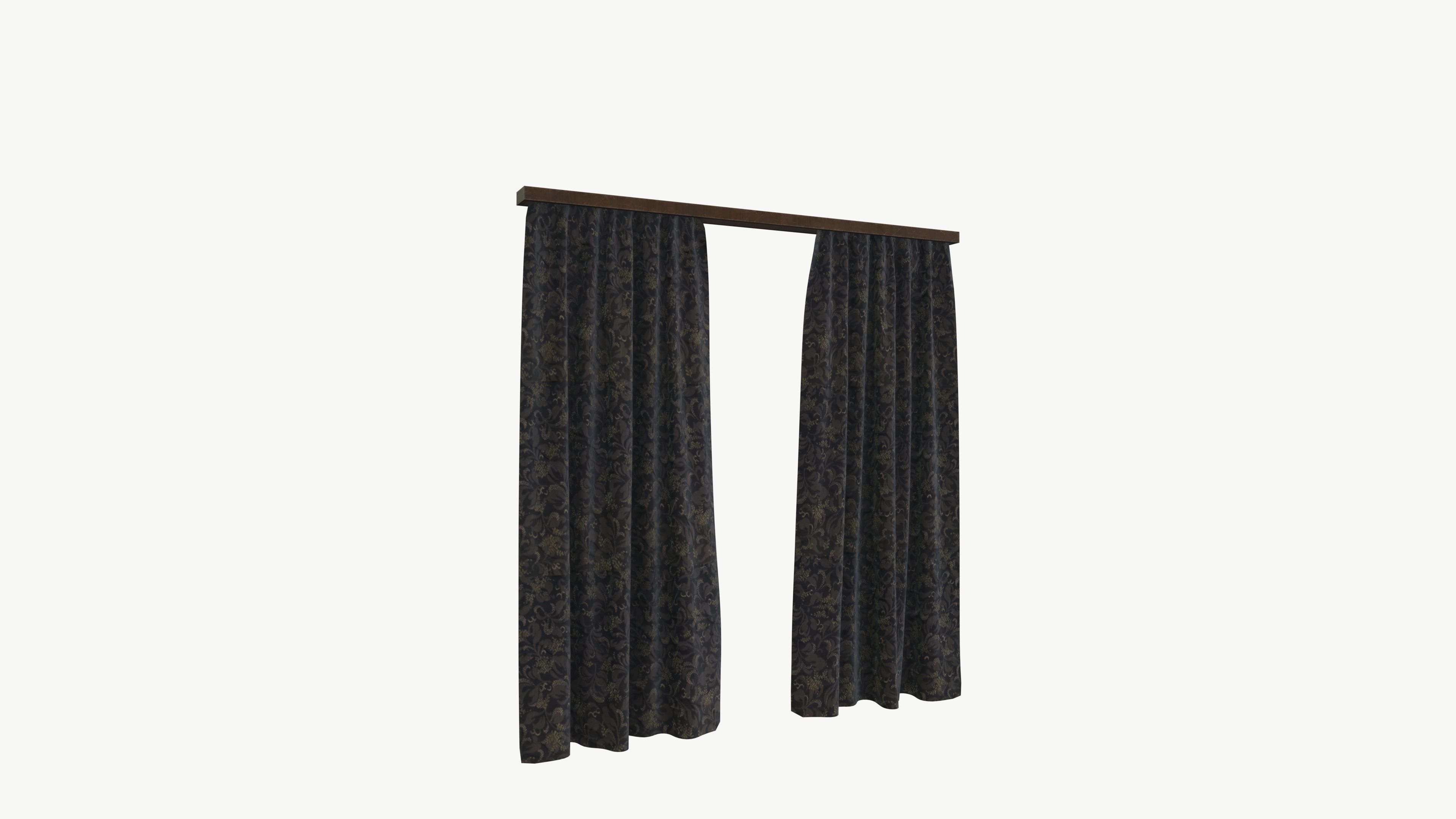 Curtain 3D model_6