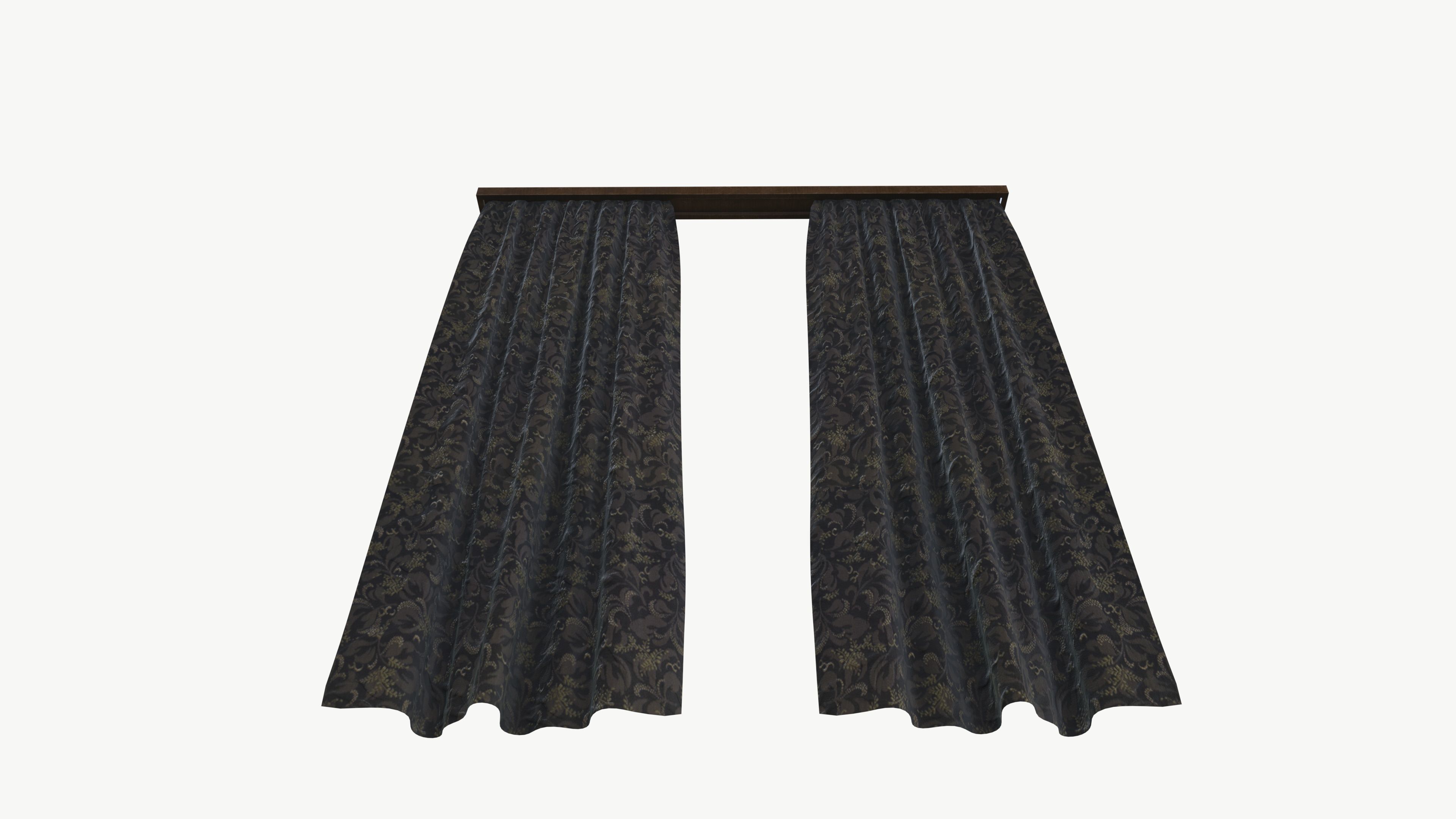 Curtain 3D model_2
