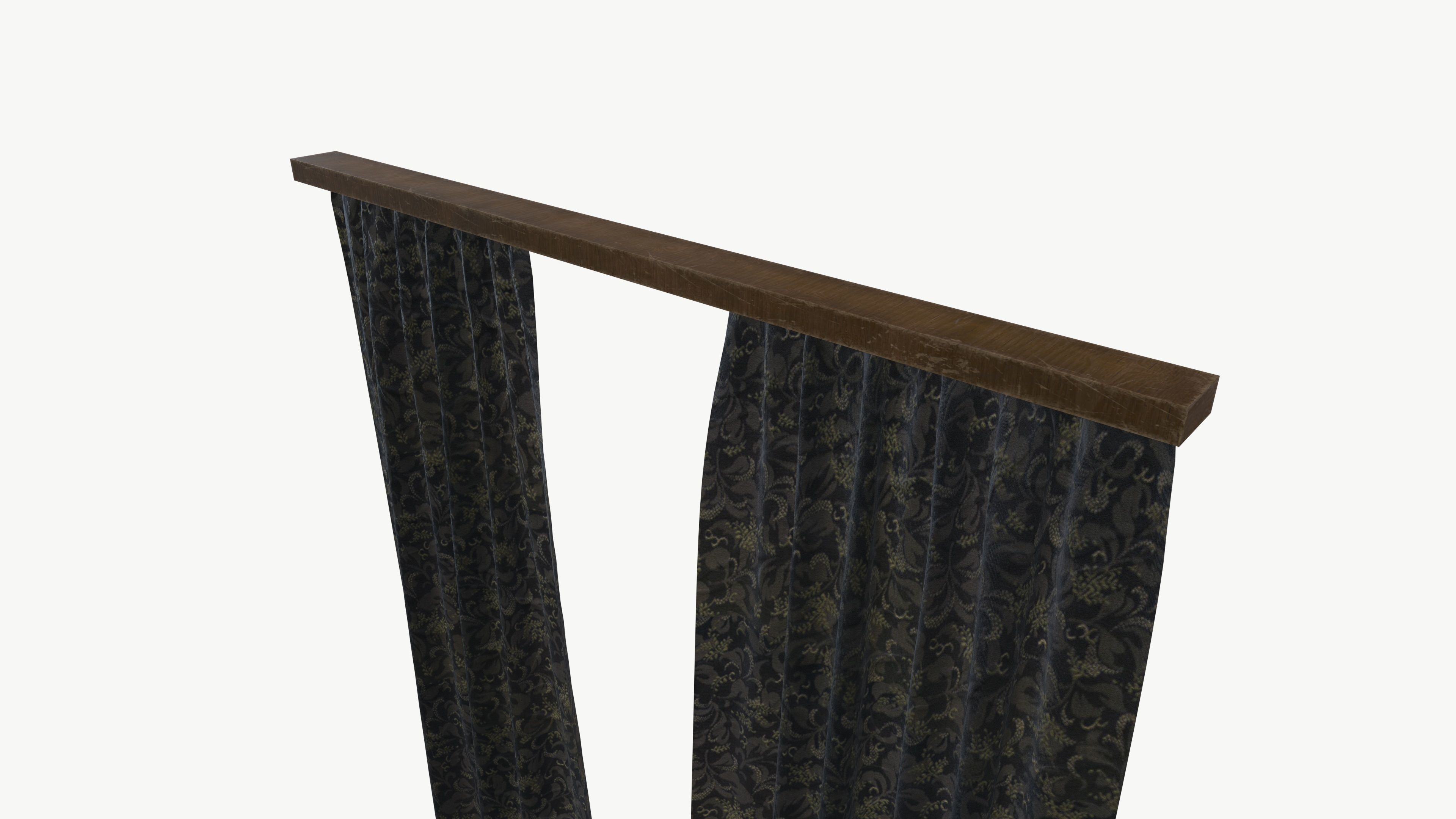 Curtain 3D model_3