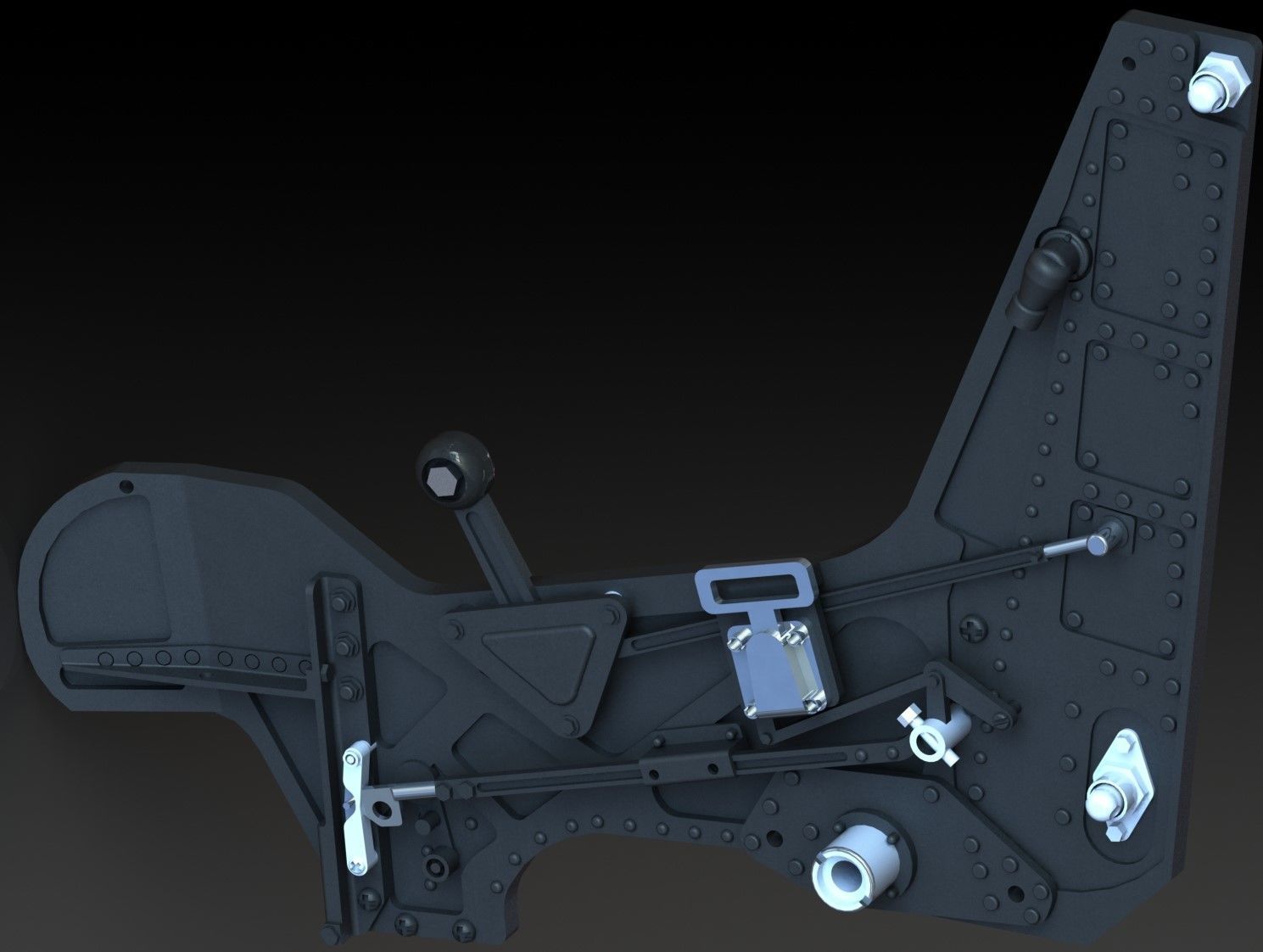 Ejection seat GRU-7a F14 seat Skymaster 3D print model_21